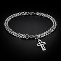 Bracelet Croix Double Chaîne